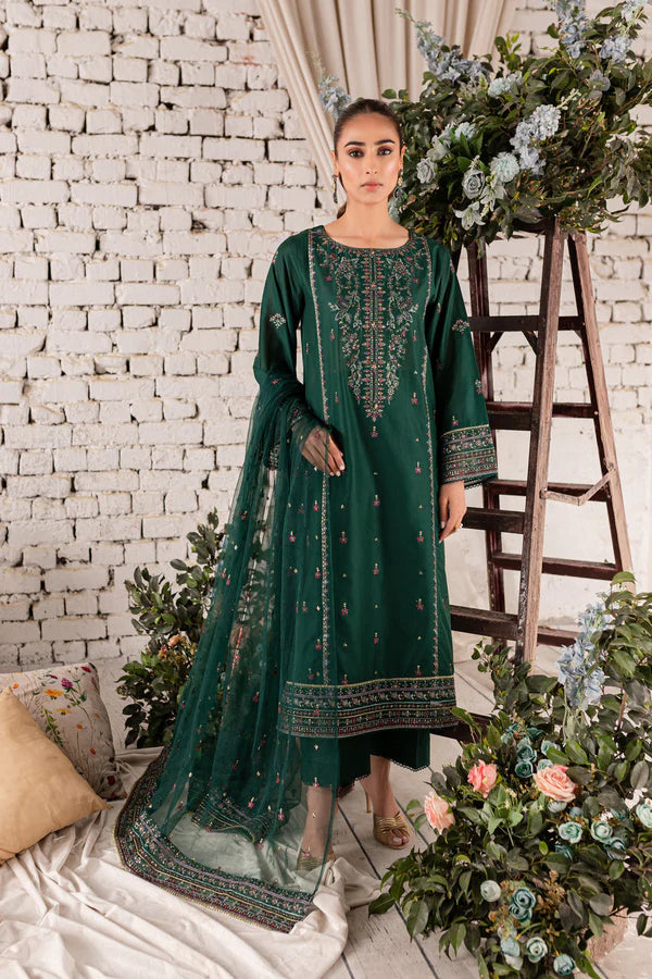 GULL 3Pc - Embroidered Lawn Dress