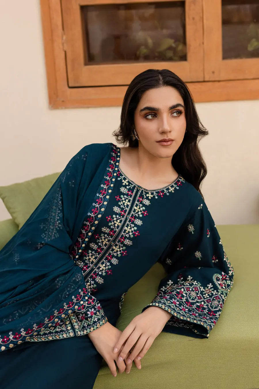 Nihan 3Pc - Embroidered  Lawn Dress