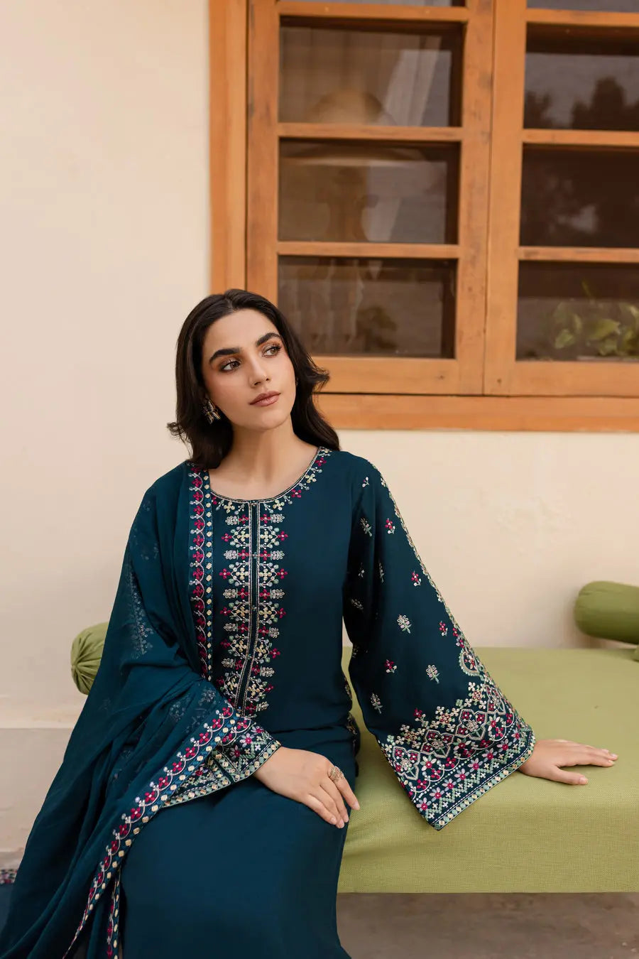 Nihan 3Pc - Embroidered  Lawn Dress