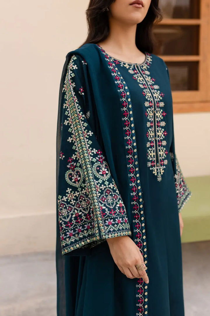 Nihan 3Pc - Embroidered  Lawn Dress