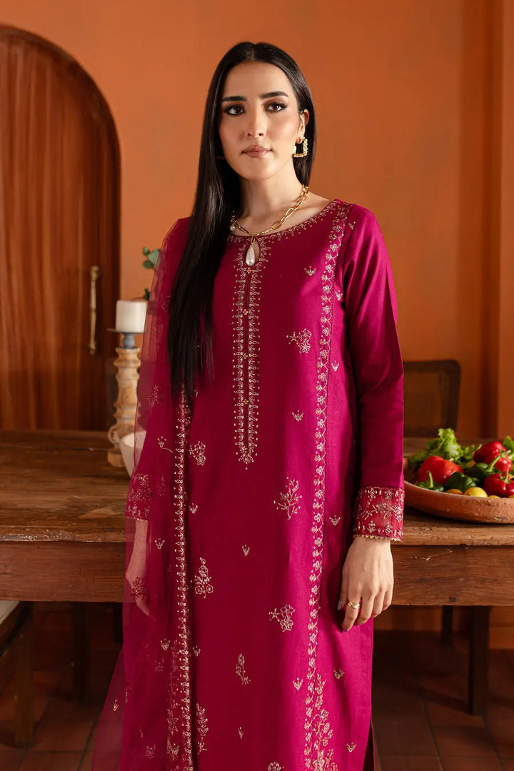 Pink Jam 3Pc Embroidered Lawn Dress