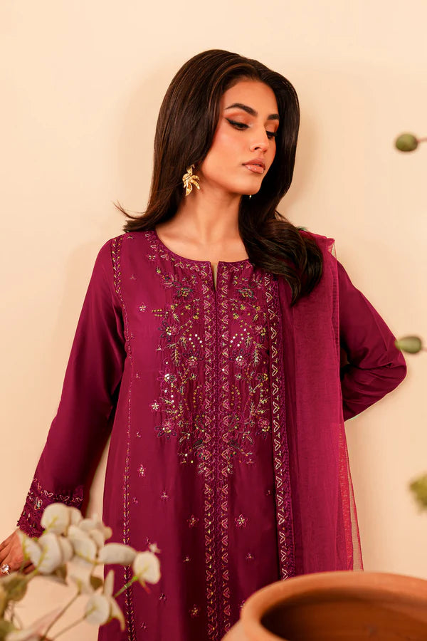 Turkish 3Pc - Embroidered Lawn Stitched Dress