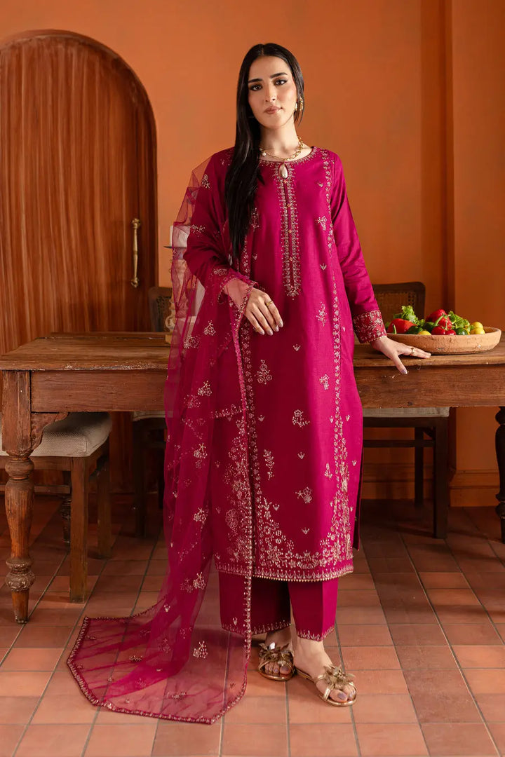 Pink Jam 3Pc Embroidered Lawn Dress