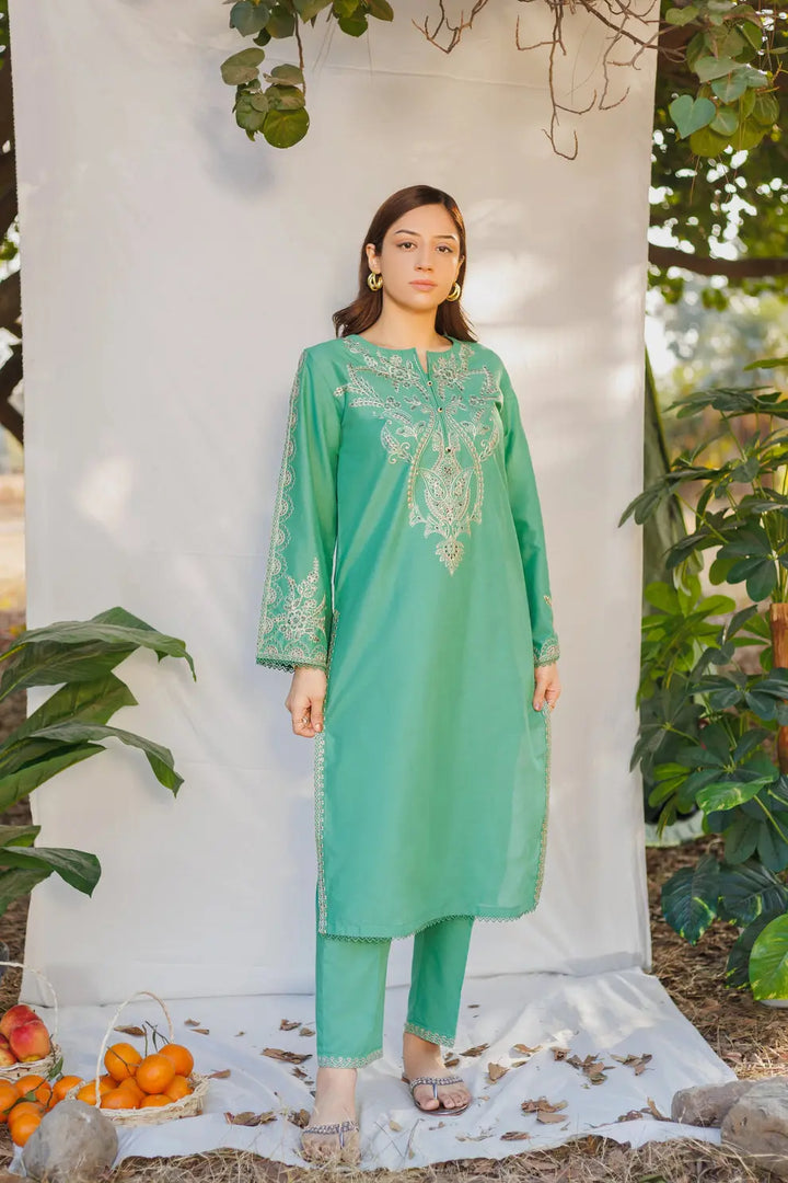 Claire- Luxury Embroidered 2PC Lawn Dress