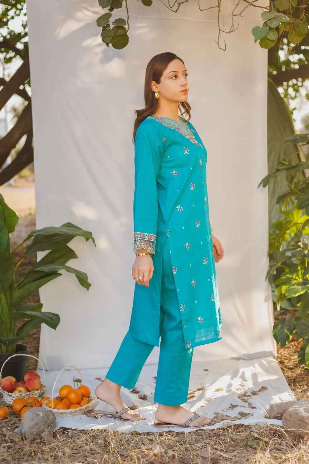 Crimson- Luxury Embroidered 2PC Lawn Dress