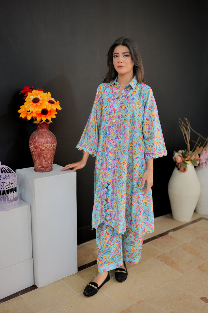 Soft Mosaic Printed Dress