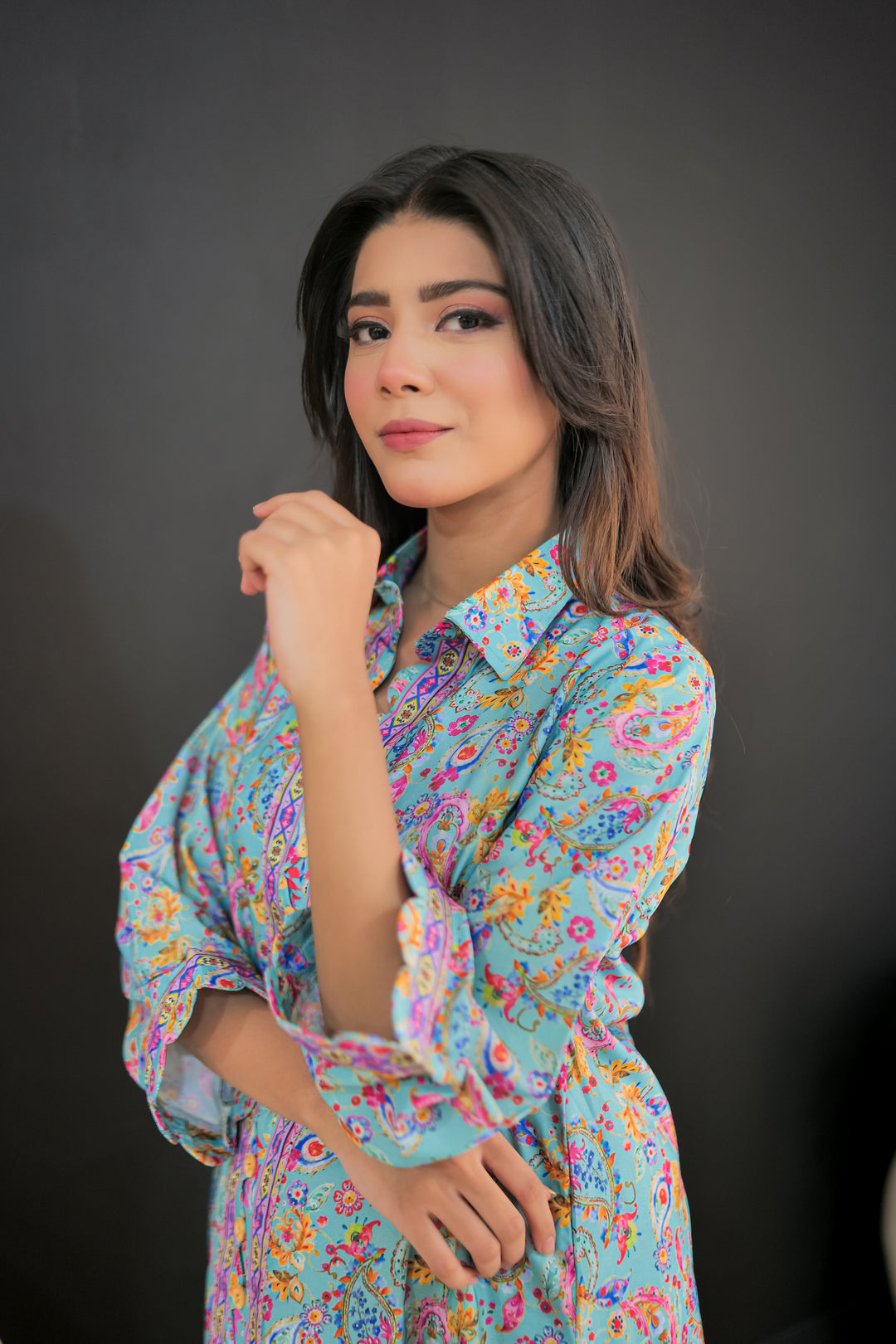 Soft Mosaic Printed Dress