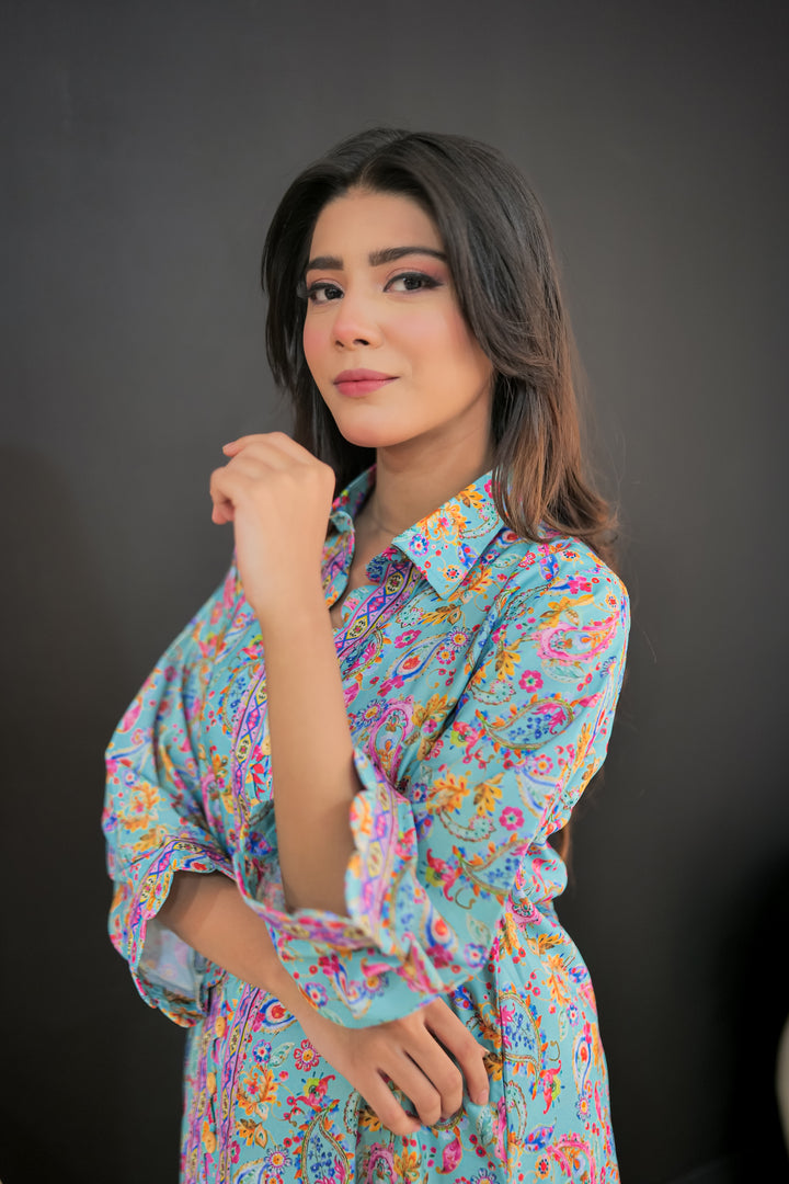 Soft Mosaic Printed Dress