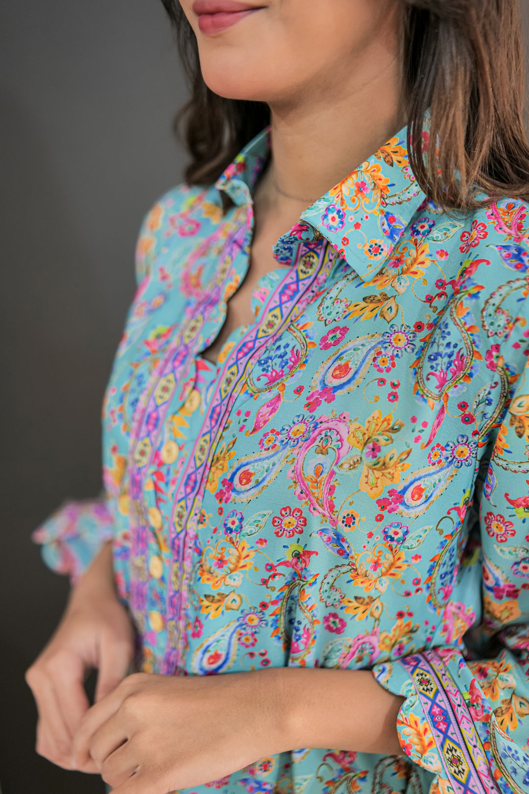 Soft Mosaic Printed Dress