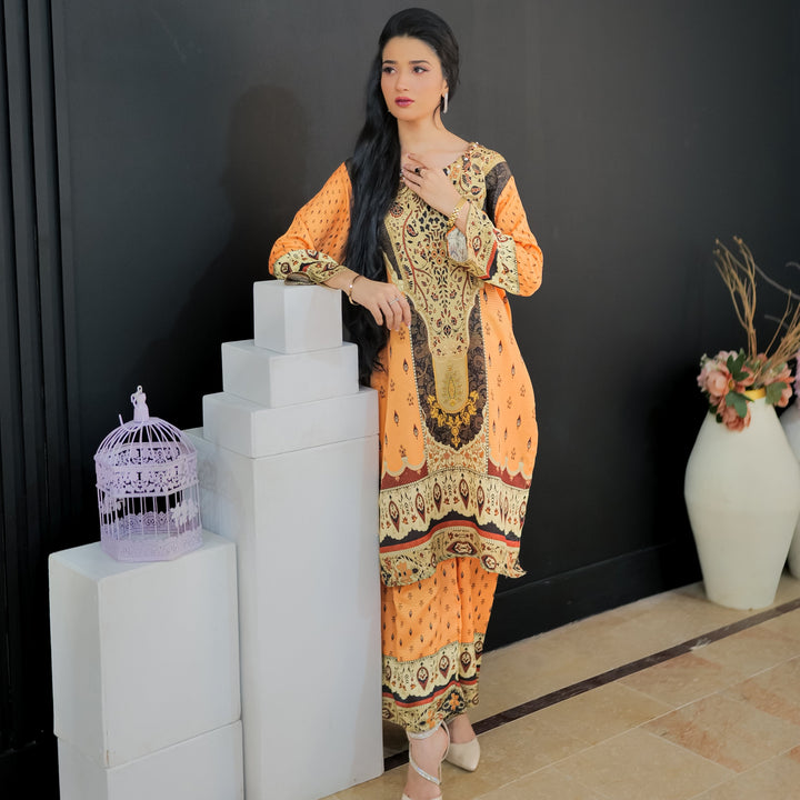 Golden Roots Printed Dress