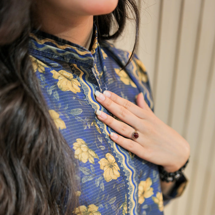 Midnight Bloom Printed Dress