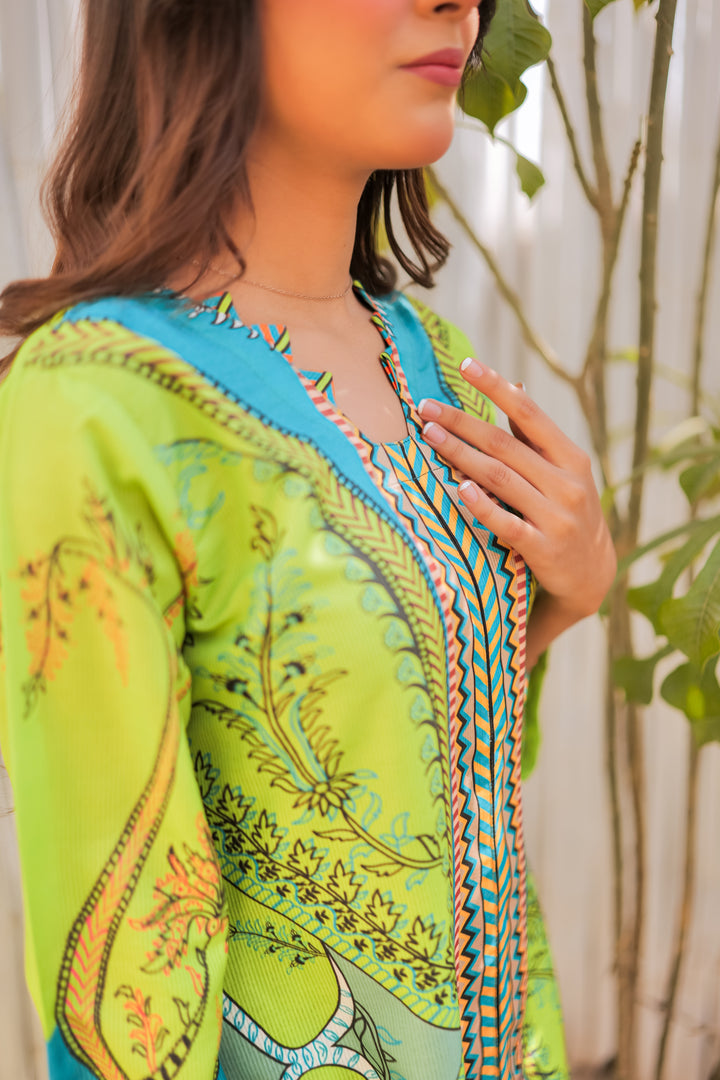 Neon Garden Printed Dress