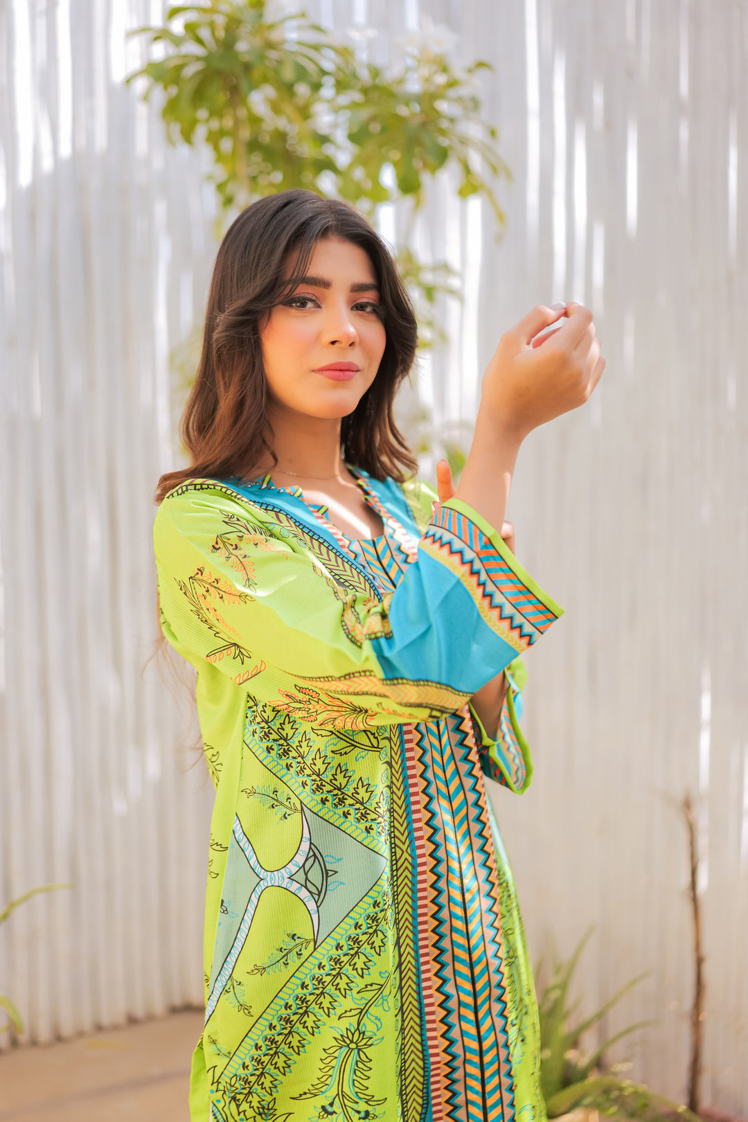 Neon Garden Printed Dress