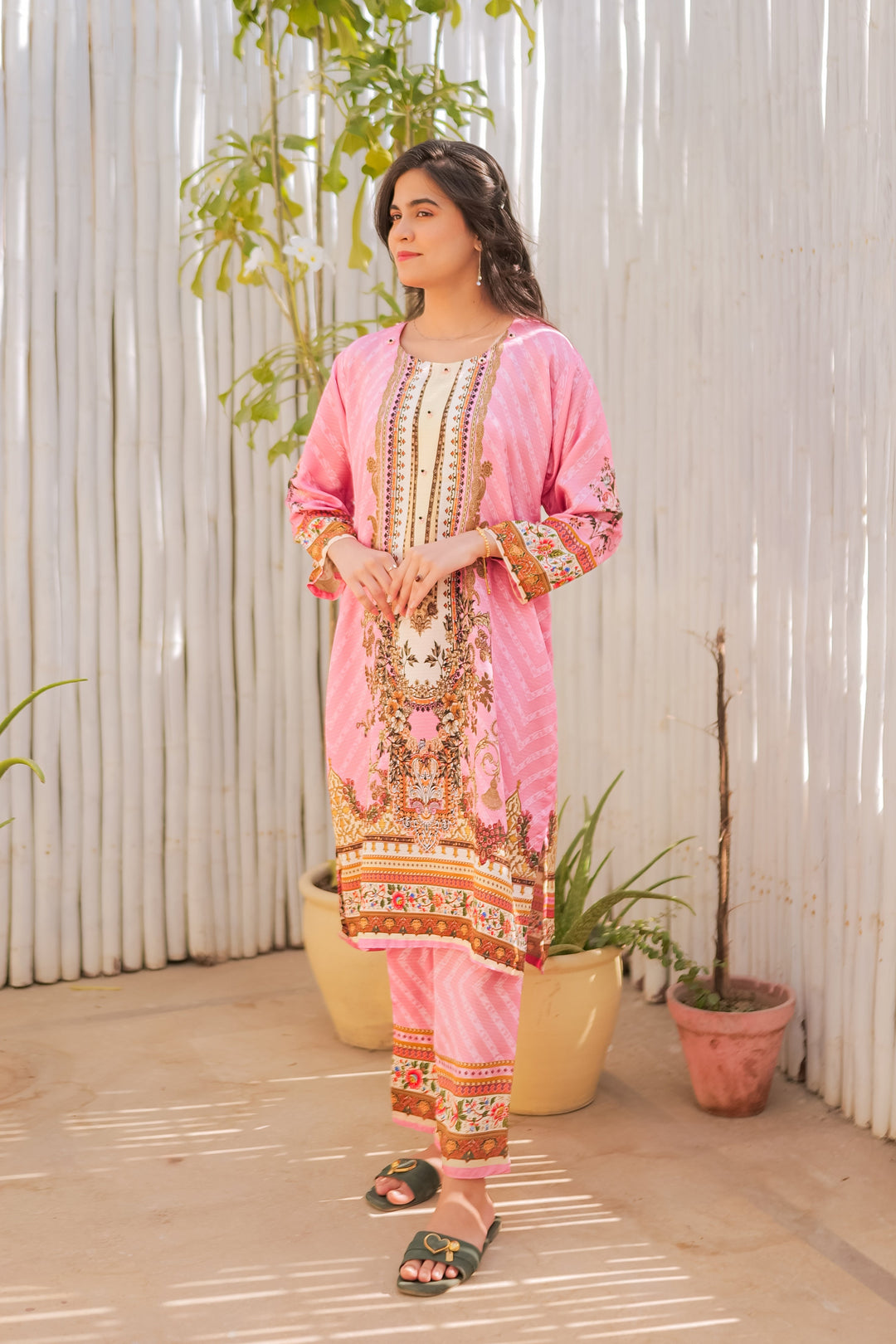 Rose Mist Printed Dress