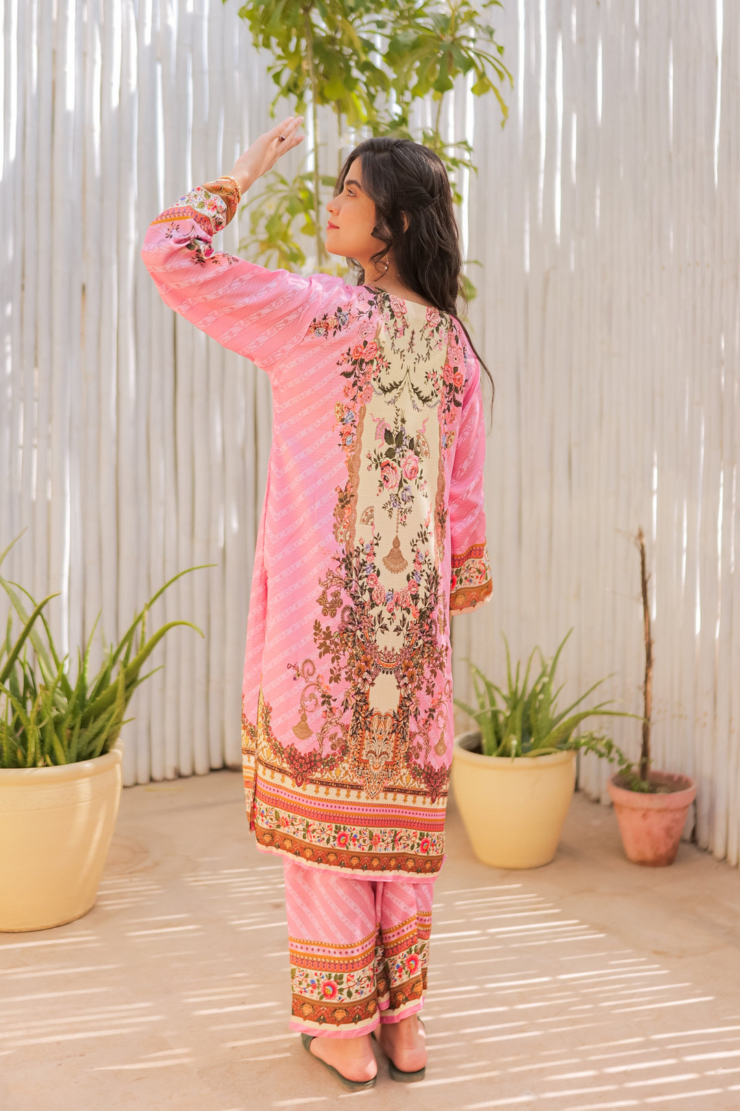 Rose Mist Printed Dress