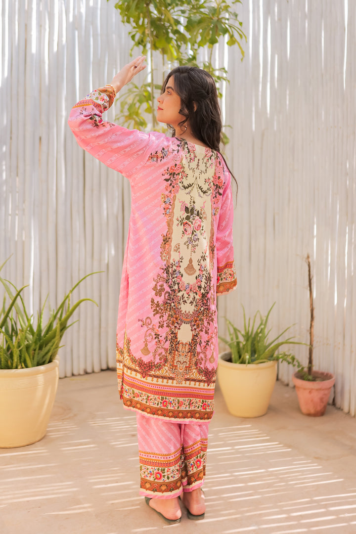 Rose Mist Printed Dress