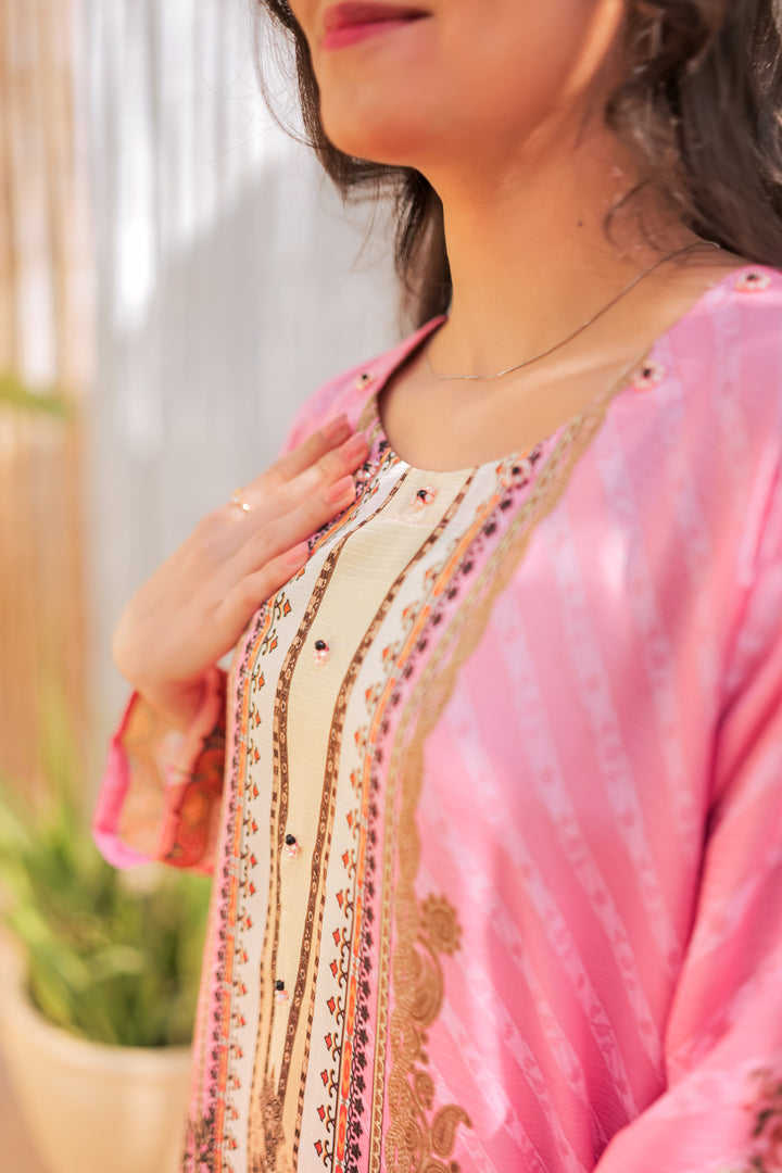 Rose Mist Printed Dress