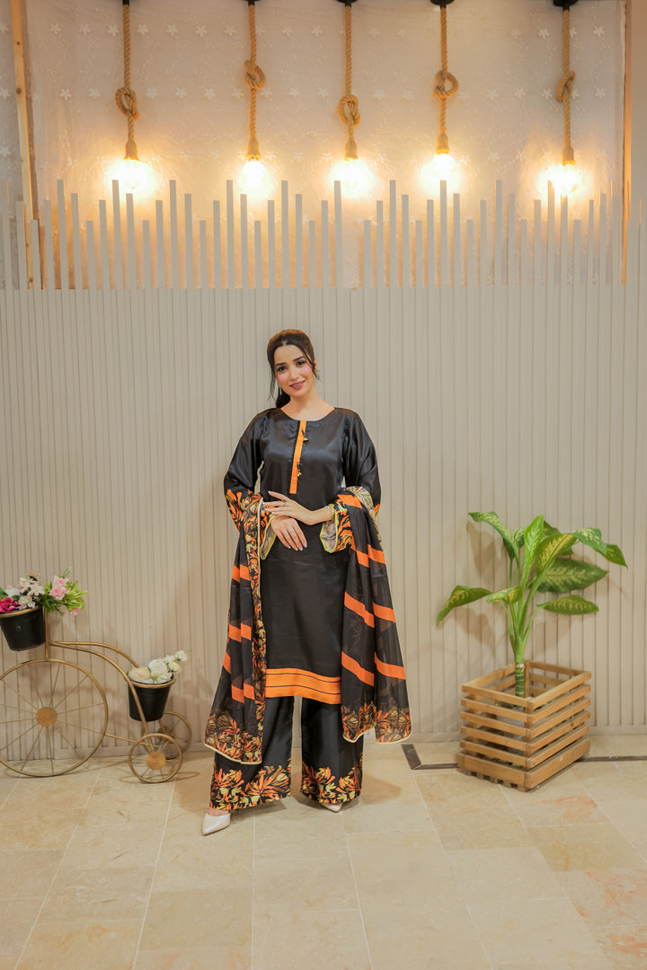 Charcoal Flame Printed Dress