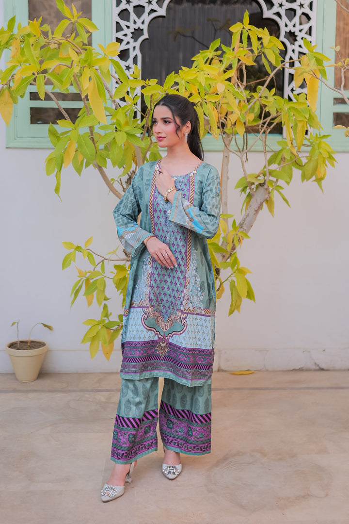 Sky Petal Printed Dress