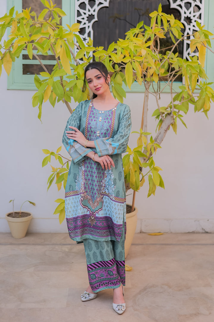 Sky Petal Printed Dress