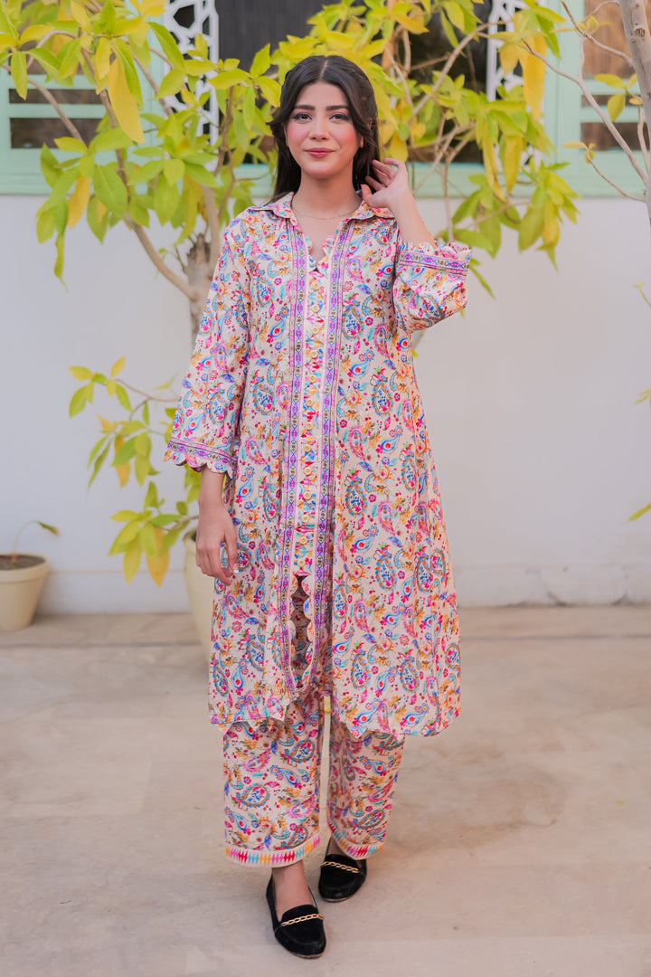 Peach Dream Printed Dress