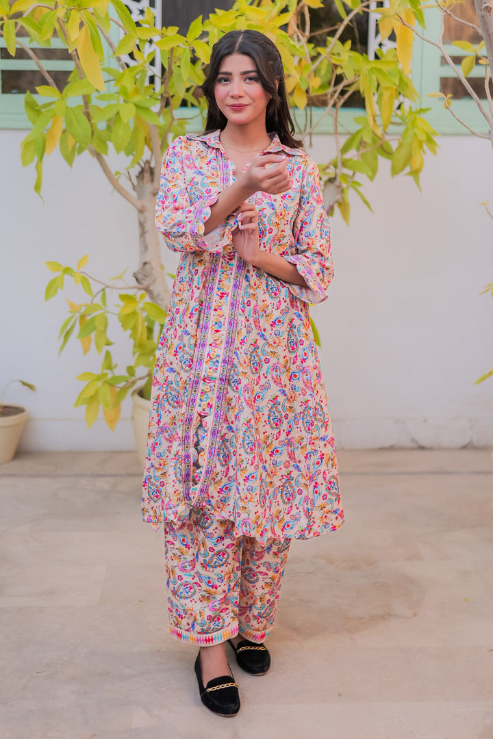 Peach Dream Printed Dress