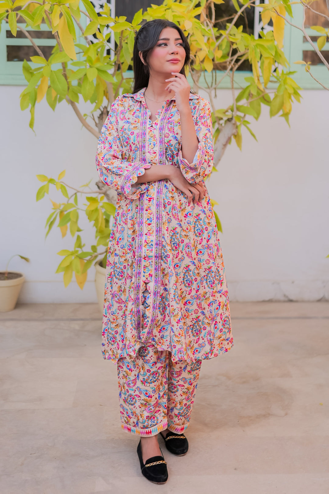 Peach Dream Printed Dress