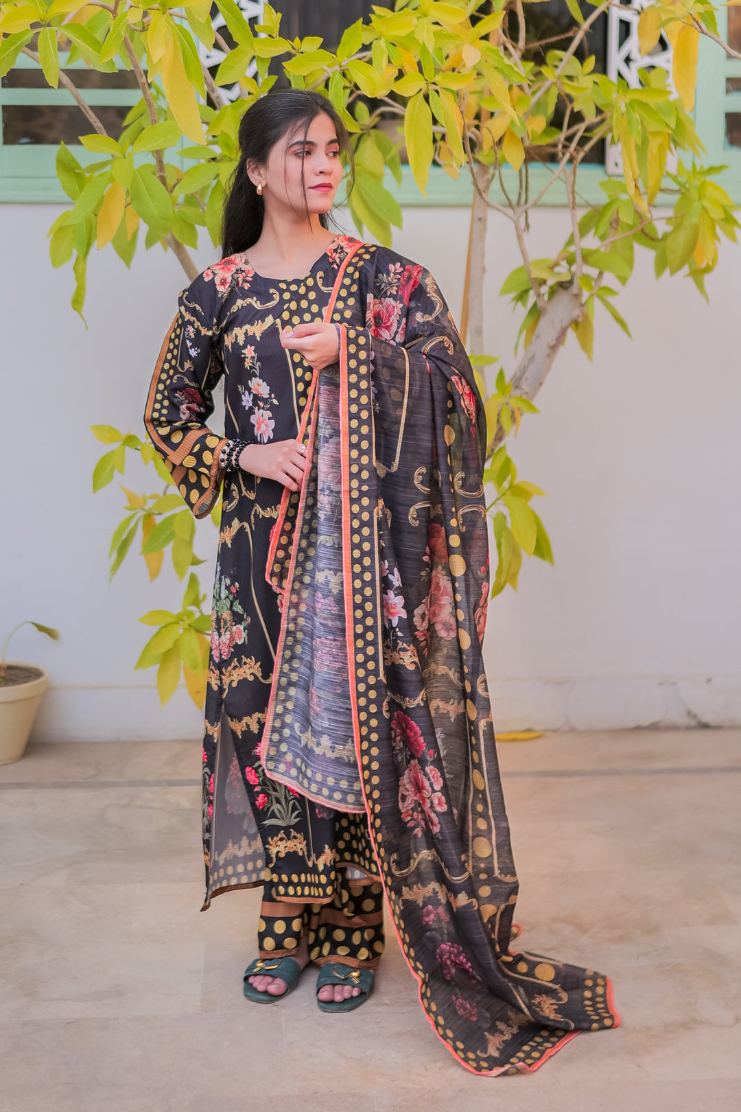 Plump Shadow Printed Dress