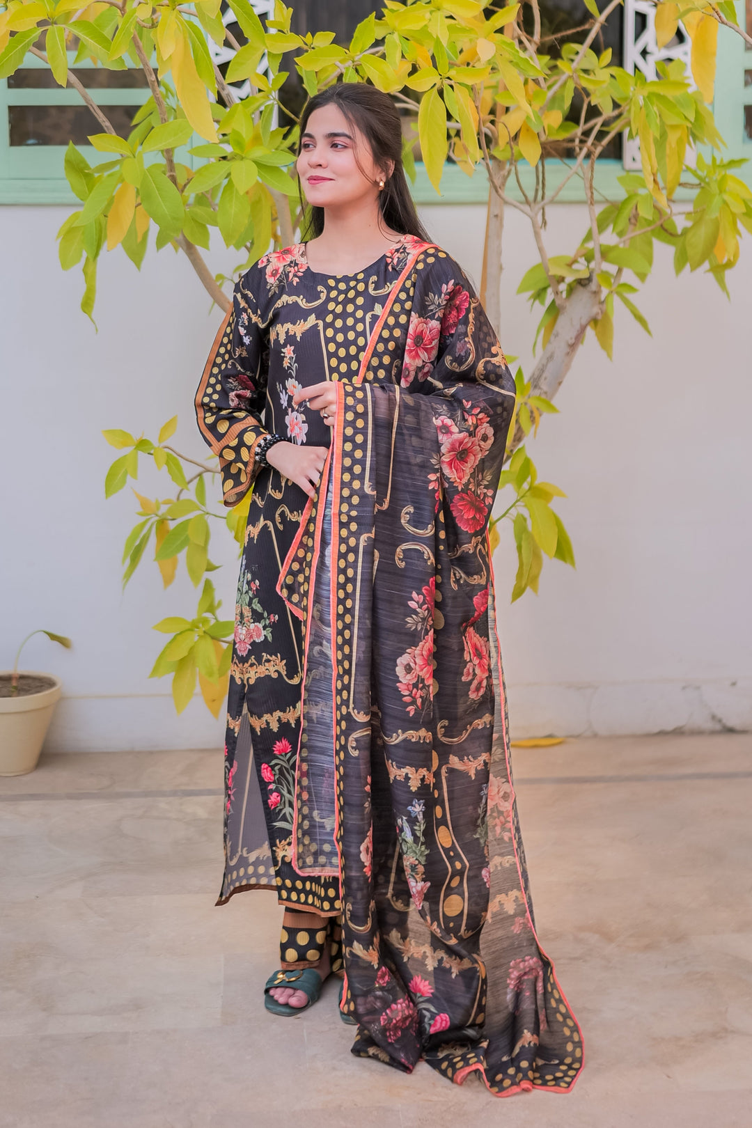 Plump Shadow Printed Dress