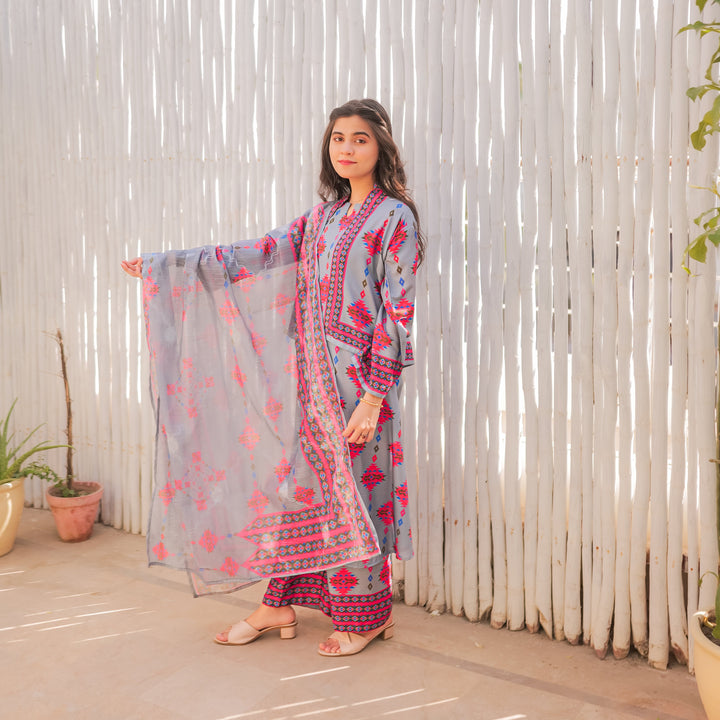 Blush Ripple Printed Dress