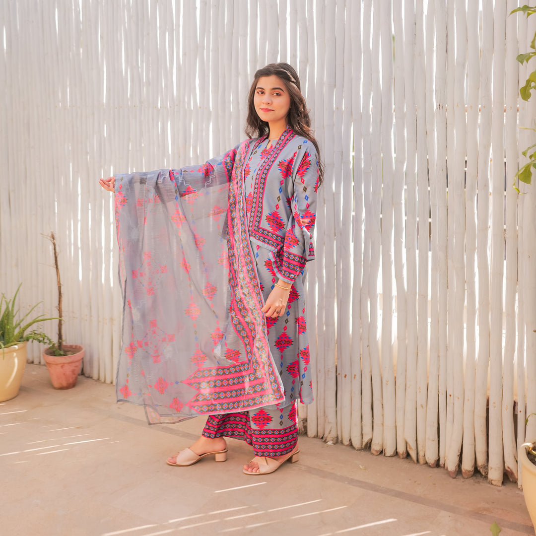 Blush Ripple Printed Dress