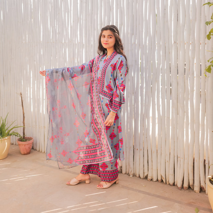 Blush Ripple Printed Dress