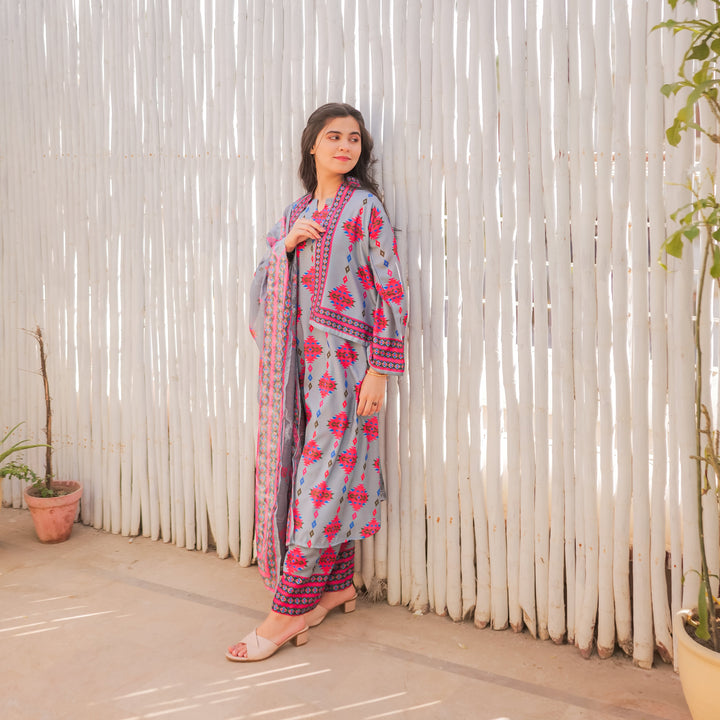 Blush Ripple Printed Dress