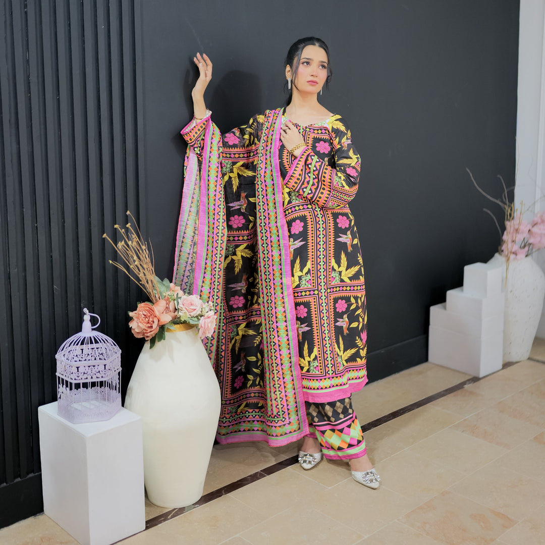 Amber Canvas Printed Dress