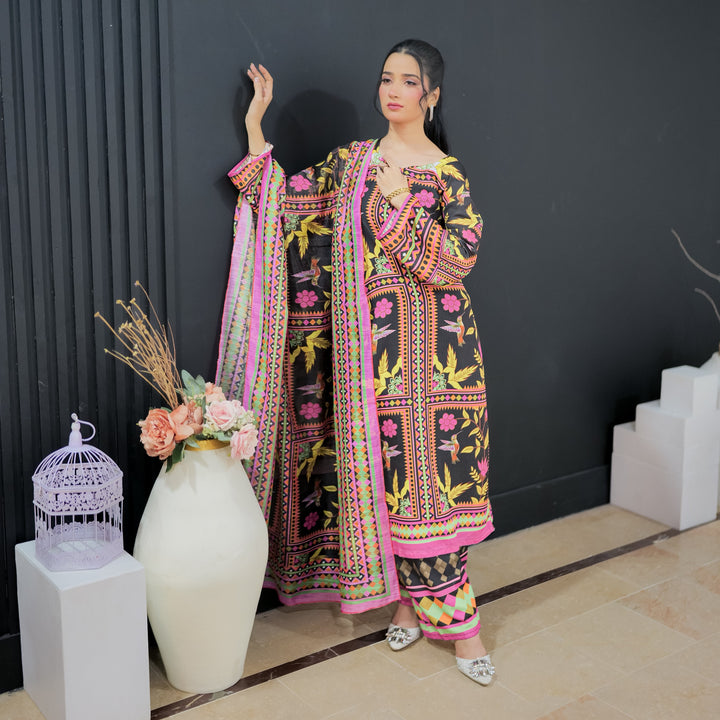 Amber Canvas Printed Dress