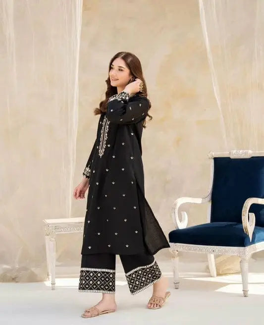 Tehzeeb Black Embroidery 2pc